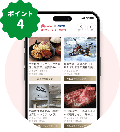 定額制の宿泊カタログギフトとアップグレードオプションのイメージ