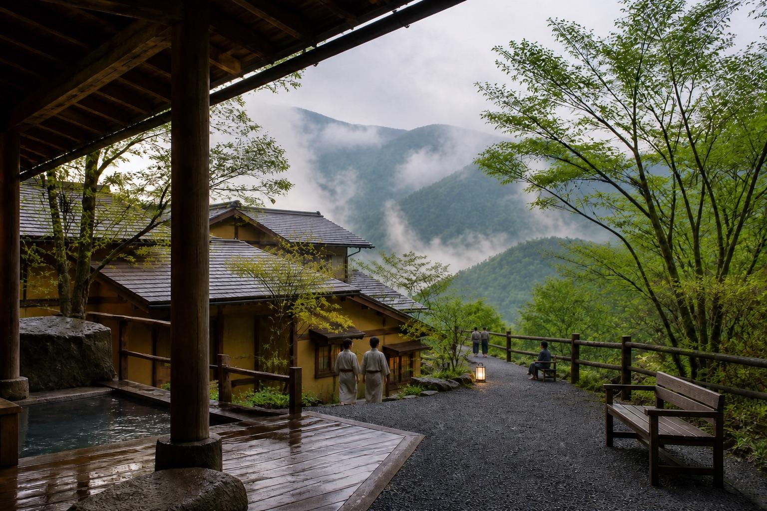朝の庭とベンチに広がる休日の余白