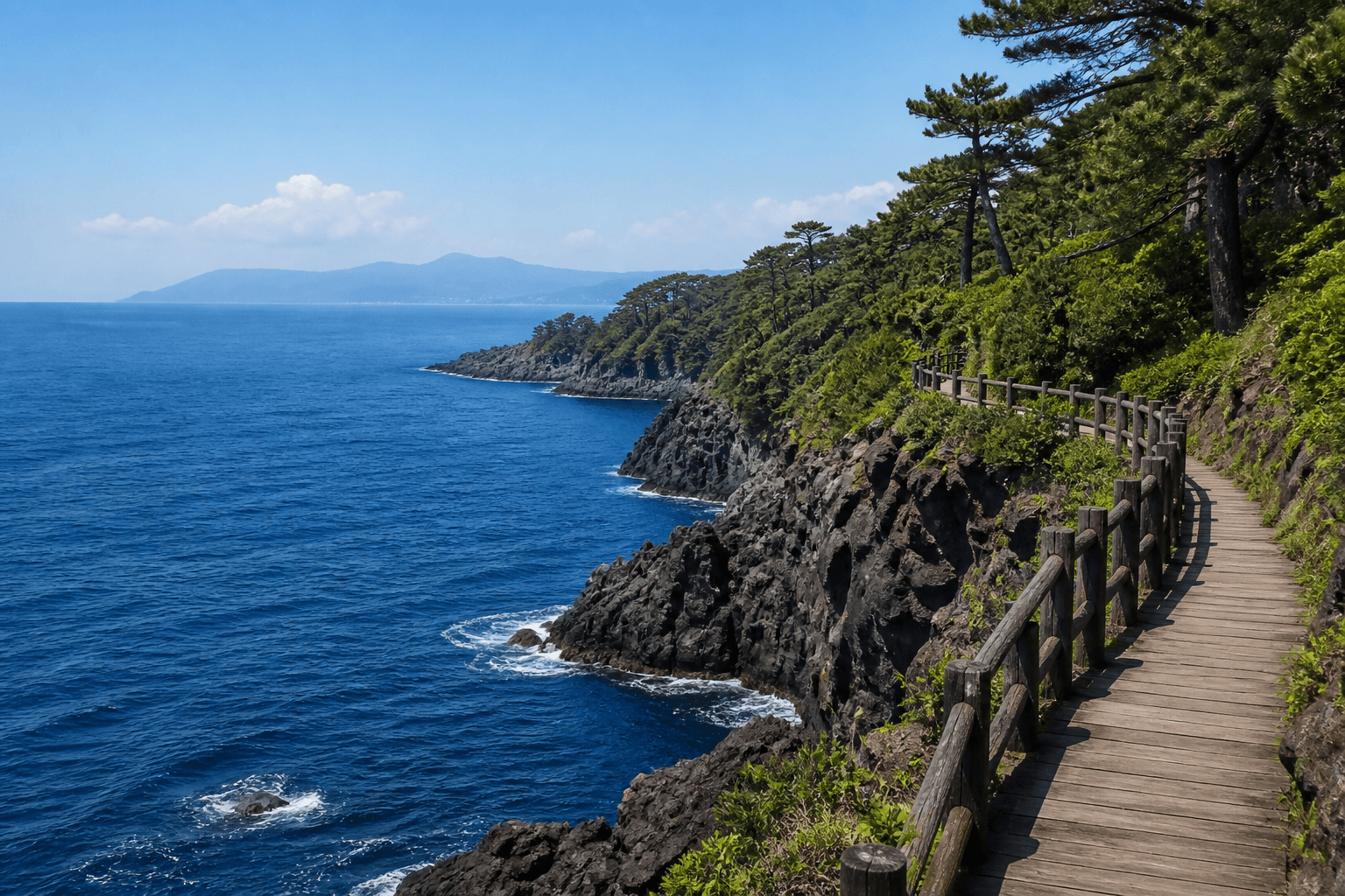 城ヶ崎海岸の岩場と海の風景